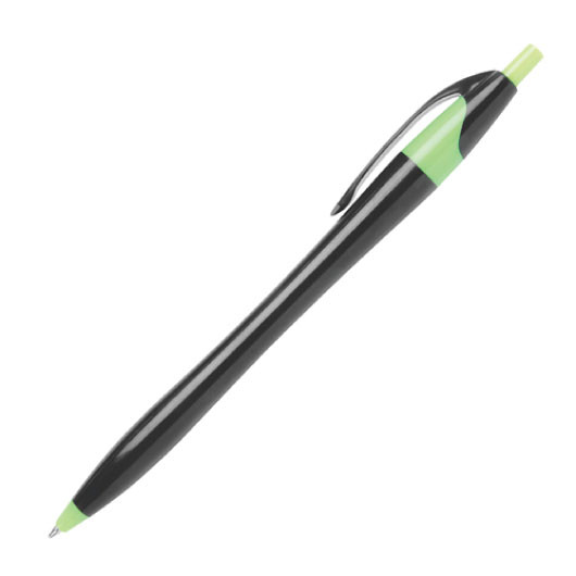 Black Lime Lugarno Plastic Pens